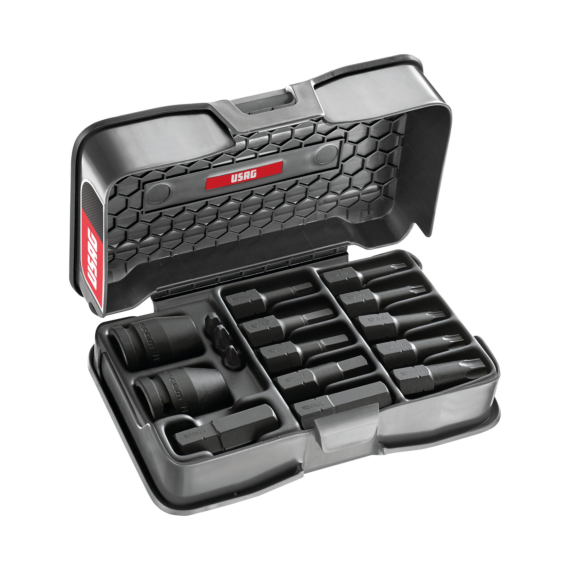 687 1/2 C16 - Assortiment en boîte abs avec inserts machine (16 pcs) - Usag - U06870100 687 1/2 C16 - Assortiment en boîte abs avec inserts machine (16 pcs) - Usag - U06870100